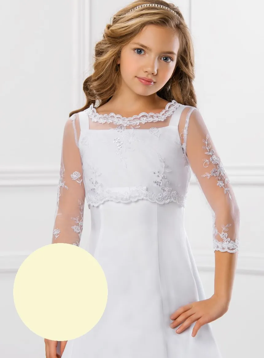 Haut tulle brodé et perlée fille