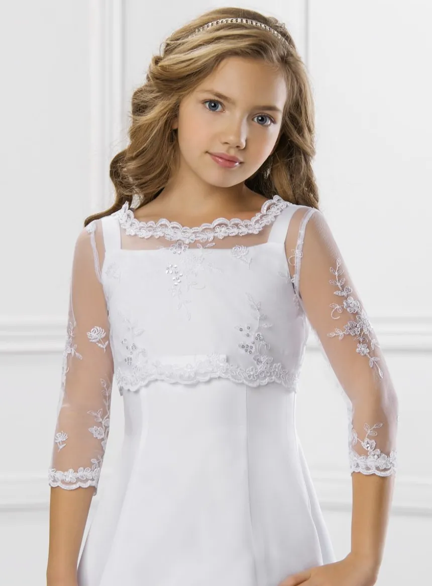 Haut tulle brodé et perlée fille