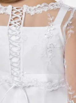 Haut tulle brodé et perlée fille