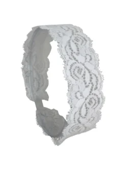 Headband dentelle blanc cassé Blanc