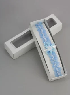 Jarretière mariage bleue