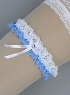 Jarretière mariage en dentelle rétro-chic