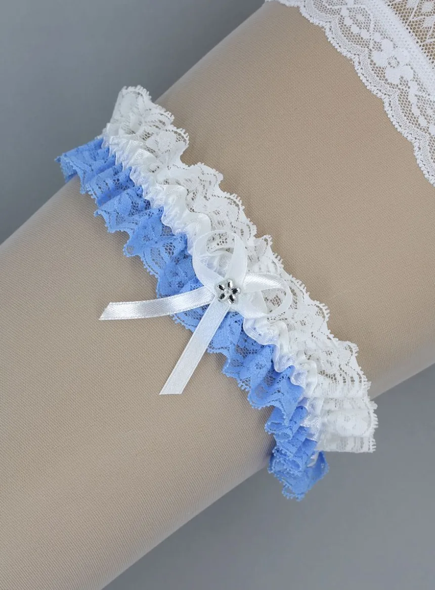 Jarretière mariage en dentelle rétro-chic