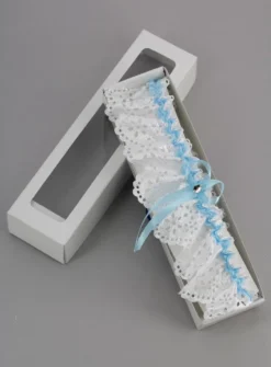 Jarretière mariée satin ajouré