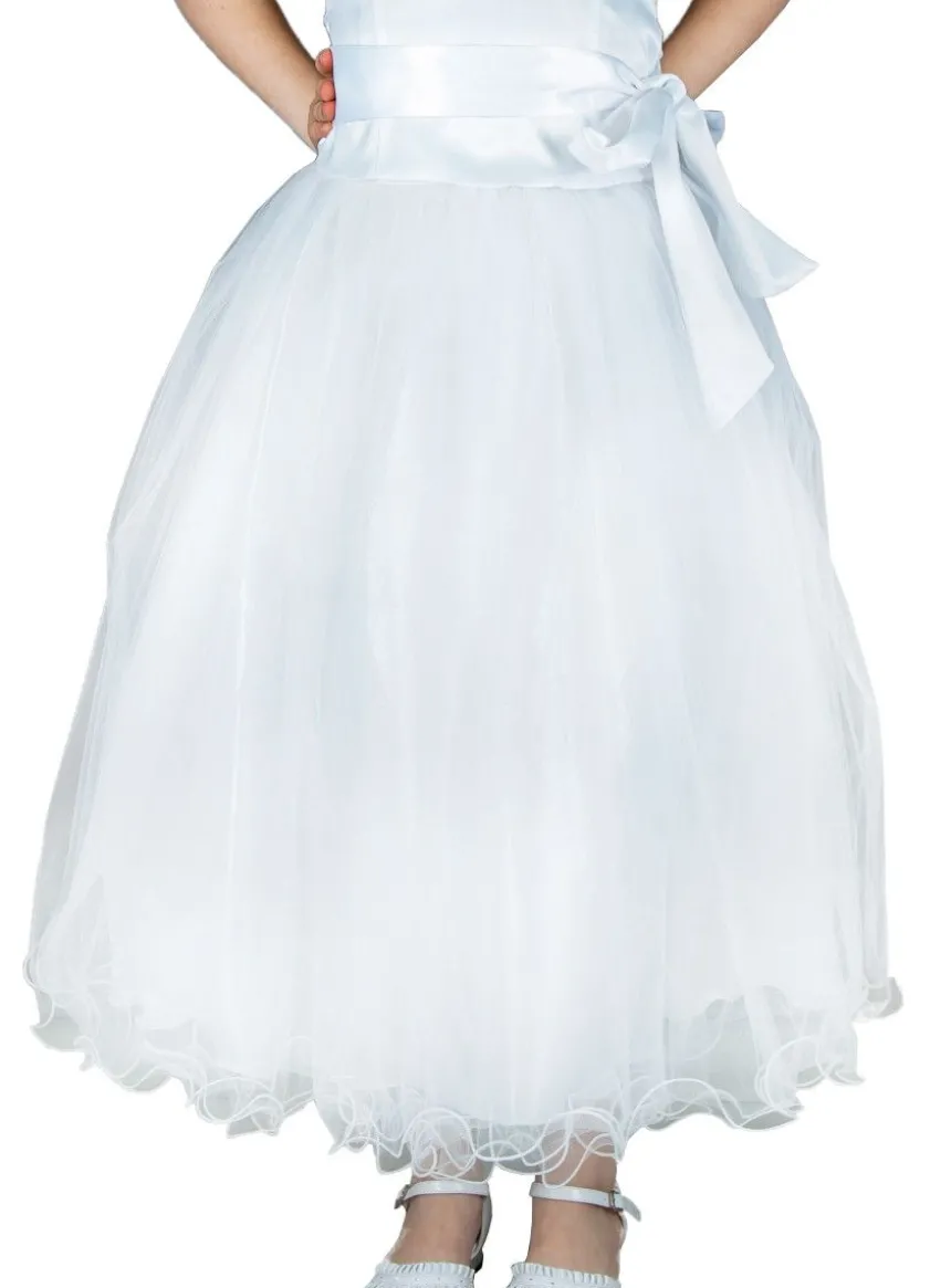 Jupe tutu long blanche ou ivoire pour fille
