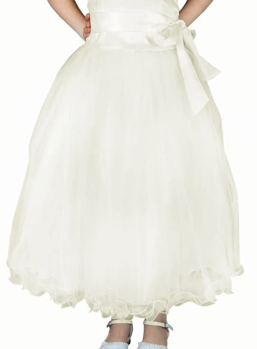 Jupe tutu long blanche ou ivoire pour fille