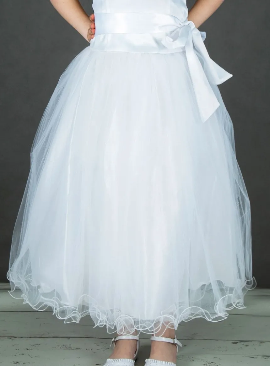 Jupe tutu long blanche ou ivoire pour fille