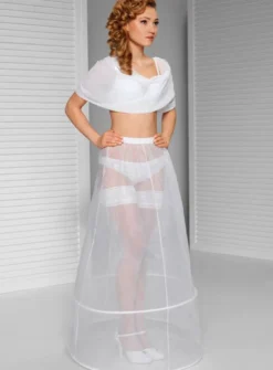 Jupon mariage 2 cerceaux circonférence 220cm Blanc