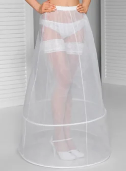 Jupon mariage 2 cerceaux circonférence 220cm Blanc