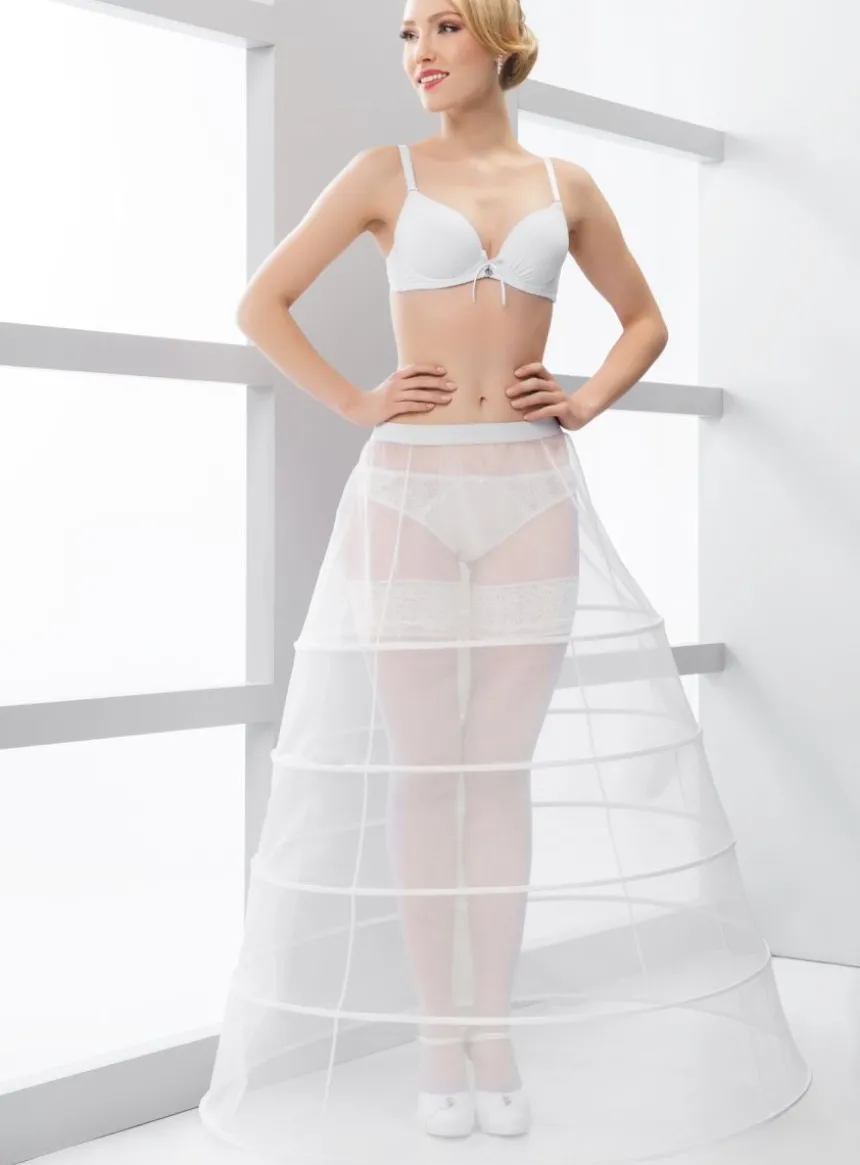 Jupon mariage 5 cerceaux pas cher circonférence 290cm Blanc