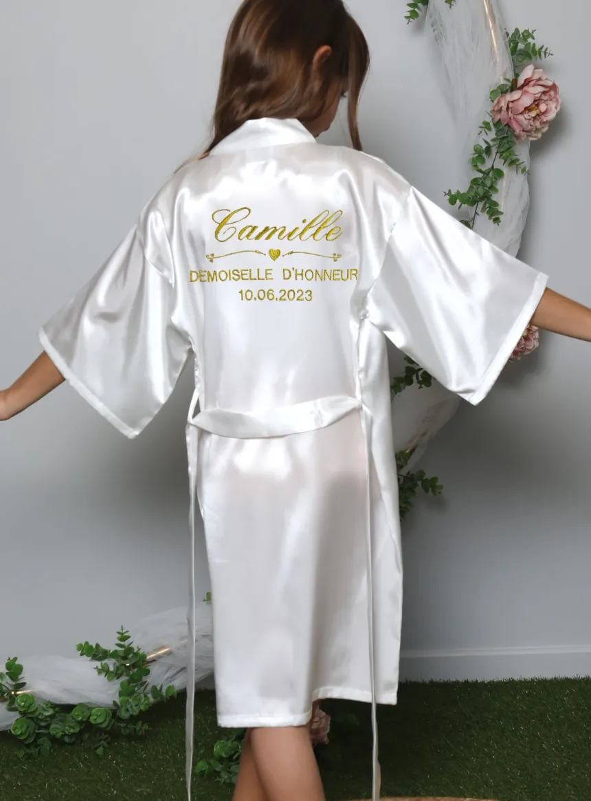 kimono satin enfant mariage - Personnalisable