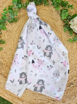 Lange bébé flanelle animaux de la forêt