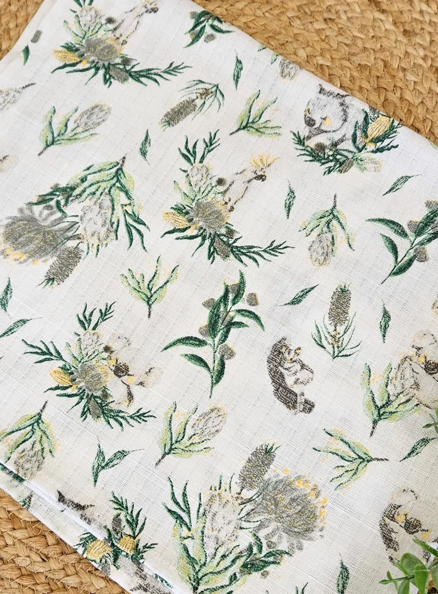 Lange bébé Jungle tropicale Blanc