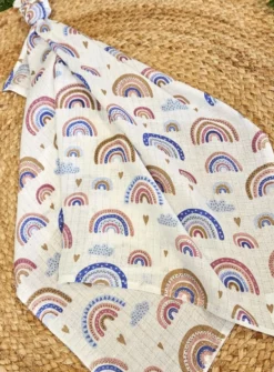 Lange coton Arc-en-ciel Blanc