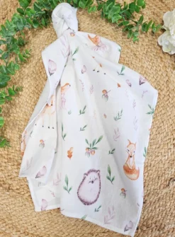 Lange flanelle de la foret en coton Blanc