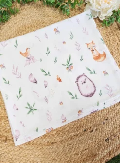 Lange flanelle de la foret en coton Blanc