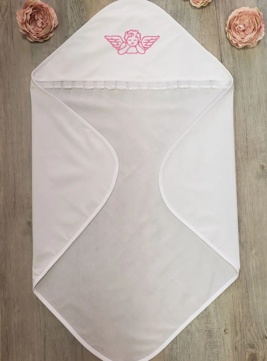 Linge lange blanc Ange et personnalisable