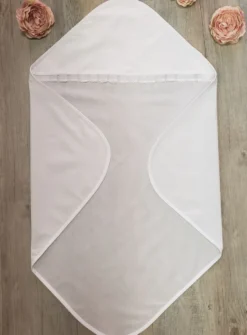 Linge lange carré froufrou organza Ellie Blanc