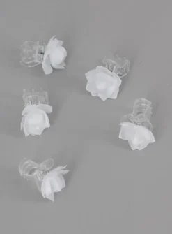 Lot de 5 petites pinces crabes Fleur