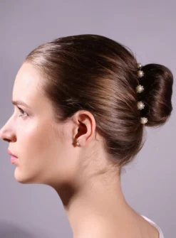 Lot de 5 pics à cheveux perle et strass