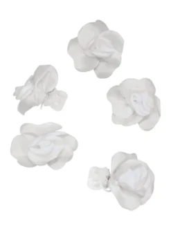 Lot de 5 pinces crabes fleurs Blanc
