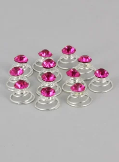 Lot de 12 pins strass
