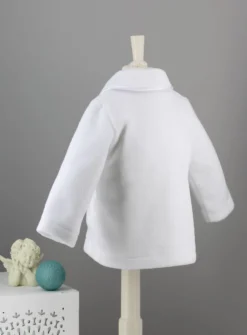 Manteau blanc bébé polaire Mixte