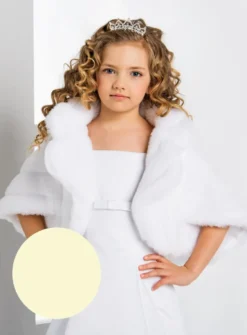Manteau cape fourrure fille
