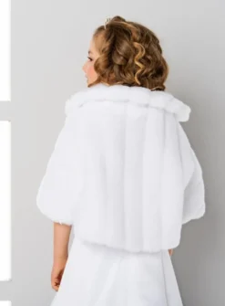 Manteau cape fourrure fille