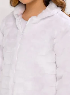 Manteau fausse fourrure cérémonie fille