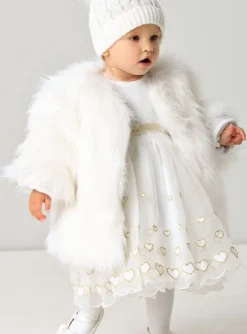 Manteau fourrure bébé fille