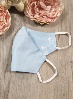 Masque enfant réversible bleu Bleu ciel