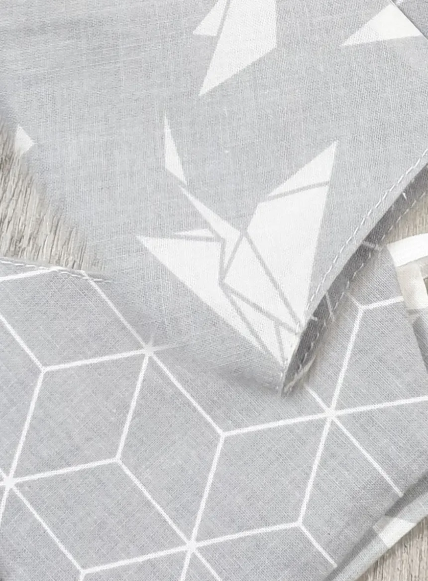 Masque enfant réversible gris Gris