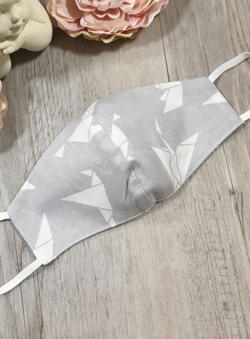 Masque enfant réversible gris Gris