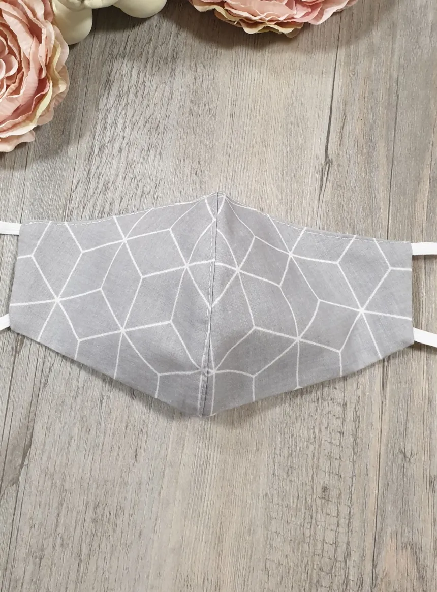 Masque enfant réversible gris Gris
