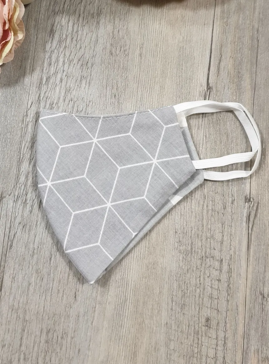 Masque enfant réversible gris Gris