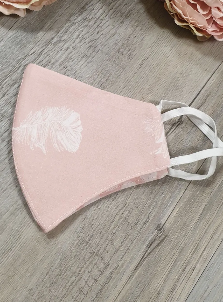 Masque enfant réversible rose Rose