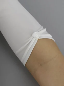 Mitaines mariage femme mi-long fleur