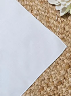 Mouchoir tissu blanc Blanc