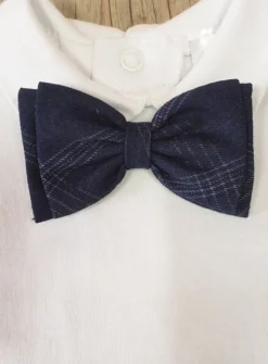 Noeud papillon bébé bleu marine écossais Bleu marine