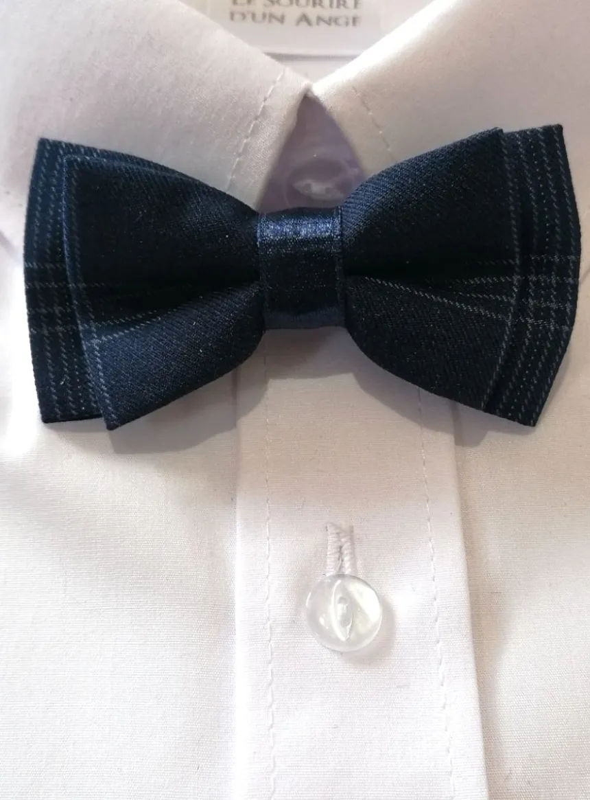 Noeud papillon enfant Mario Bleu marine