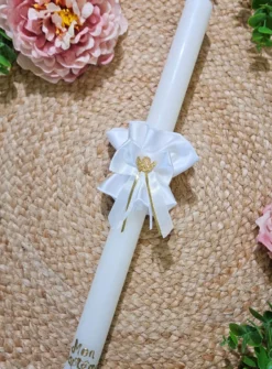 Nœud de bougie baptême ou communion Ange Blanc