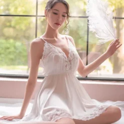 nuisette blanche femme Blanc
