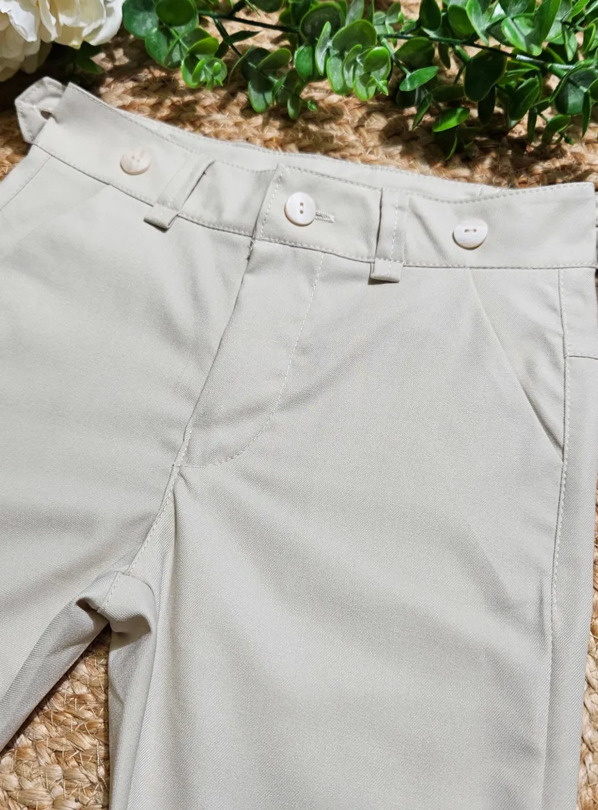 Pantalon beige garçon pour cérémonie