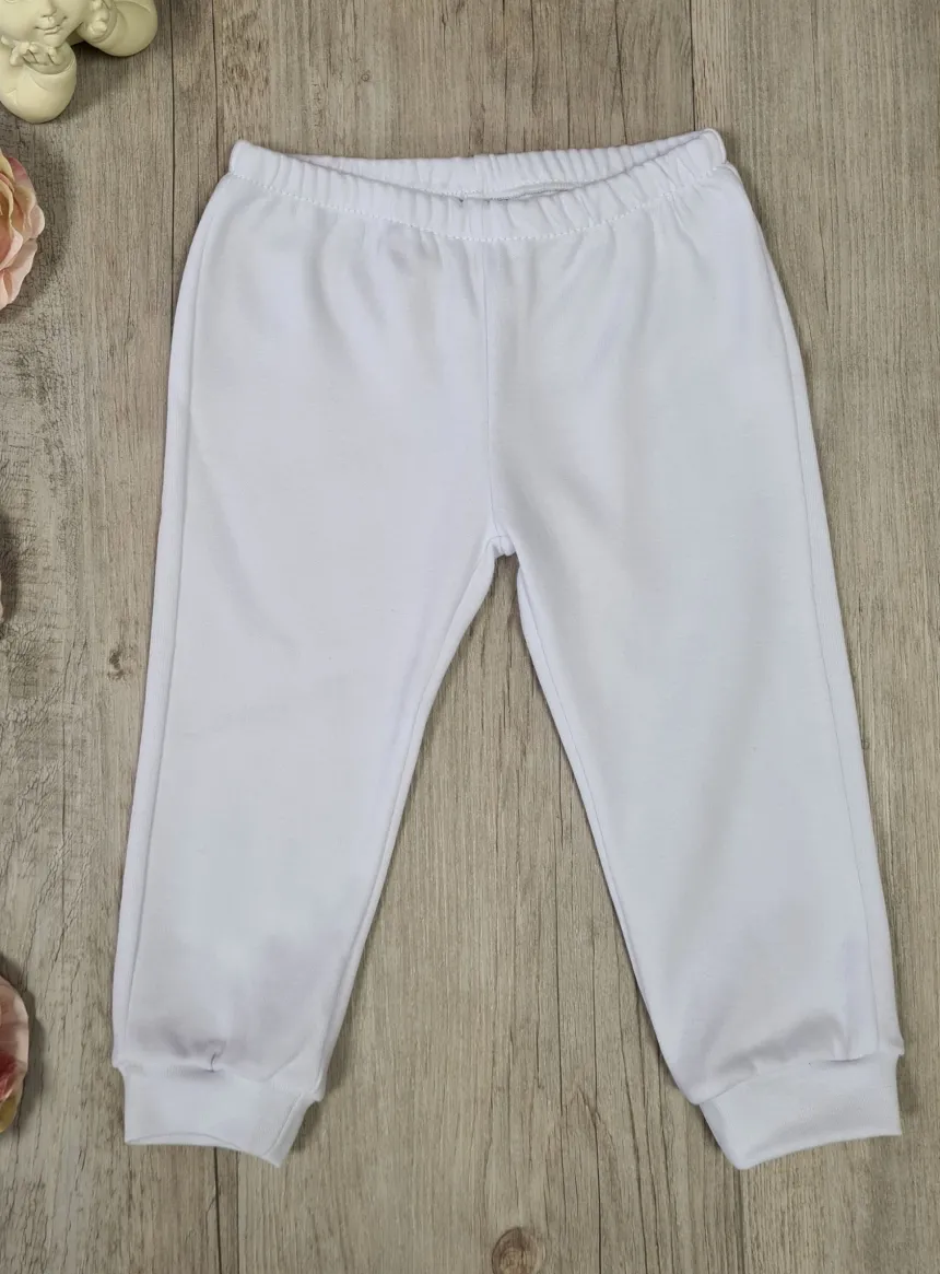 Pantalon coton bébé mixte Blanc