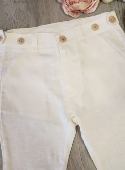 Pantalon cérémonie lin bébé et garçon