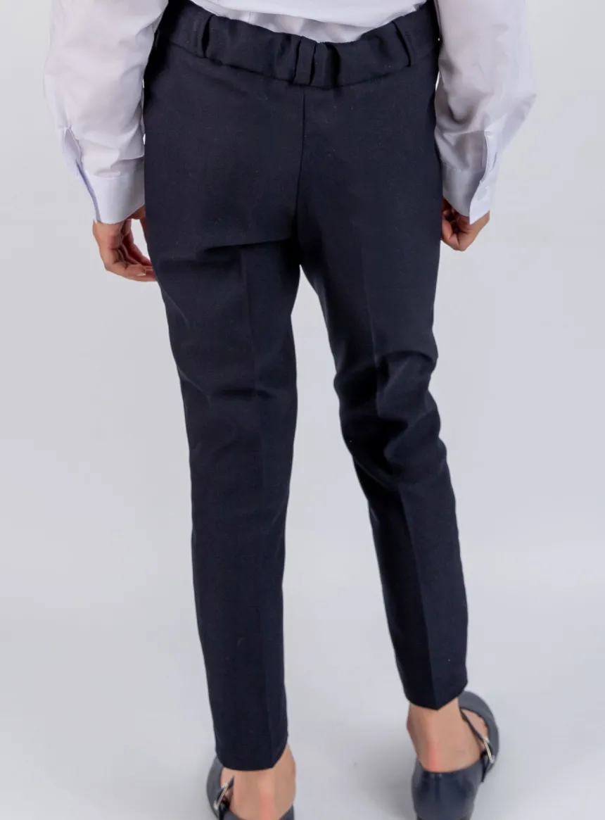 Pantalon fille bleu marine