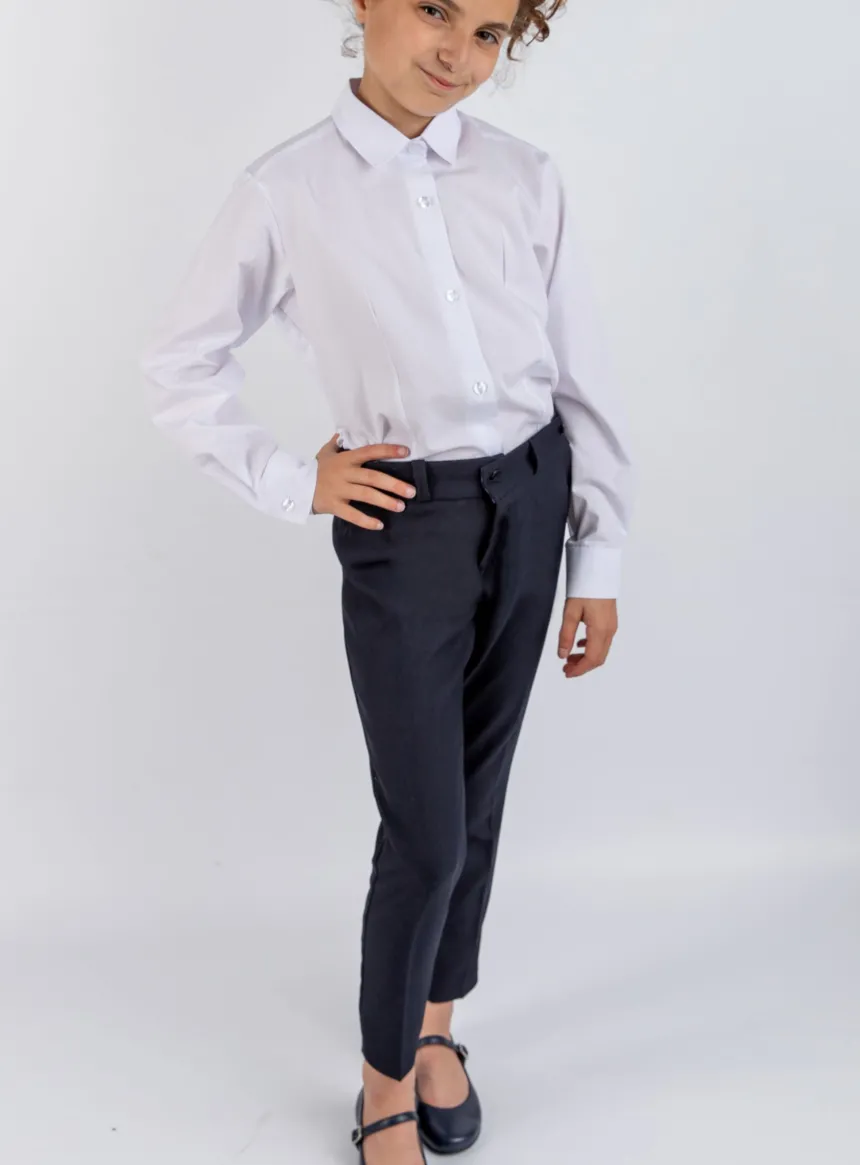 Pantalon fille bleu marine