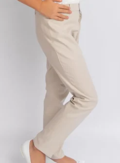 Pantalon lin beige fille