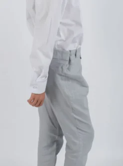 Pantalon lin gris fille
